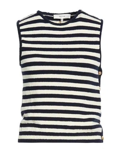 Frame Woman Sweater Midnight Blue Size Xs Cotton, Polyamide In Black