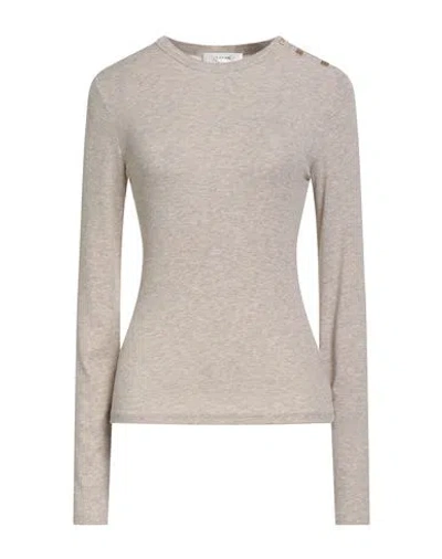 Frame Woman T-shirt Beige Size M Modal, Elastane In Neutral
