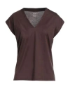 Frame Woman T-shirt Dark Brown Size M Supima Cotton