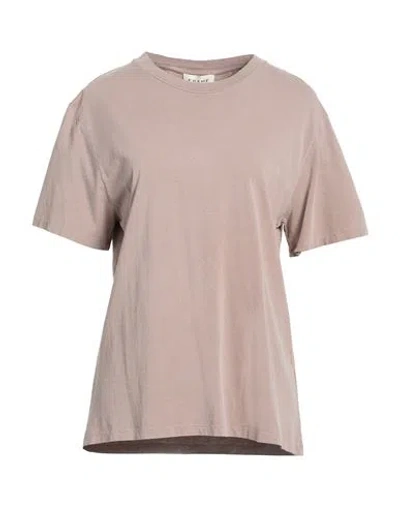 Frame Woman T-shirt Khaki Size L Cotton In Neutral