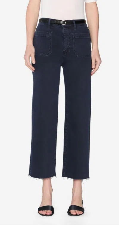 Frame Women's Anchor Raw Hem Pant In Navy In Blue