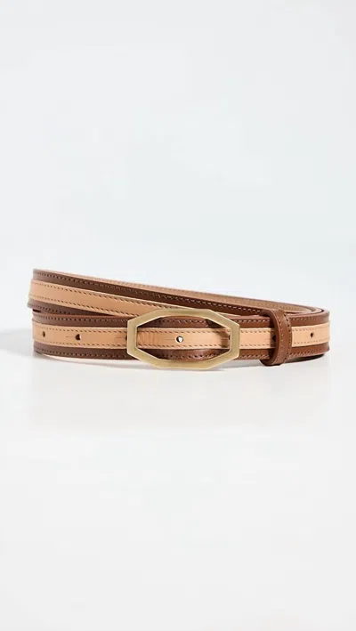 Frame Women's Angular Buckle Belt In Cognac/tan In Brown