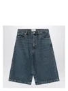 Frame Bermuda Shorts In Regenerated Denim In Blue