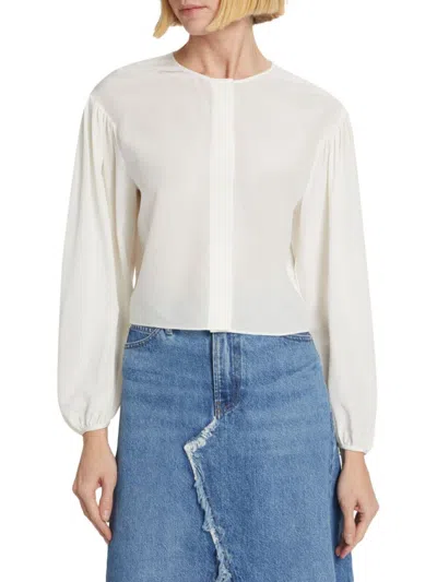 Frame Women's Boxy-fit Button Down In Cream