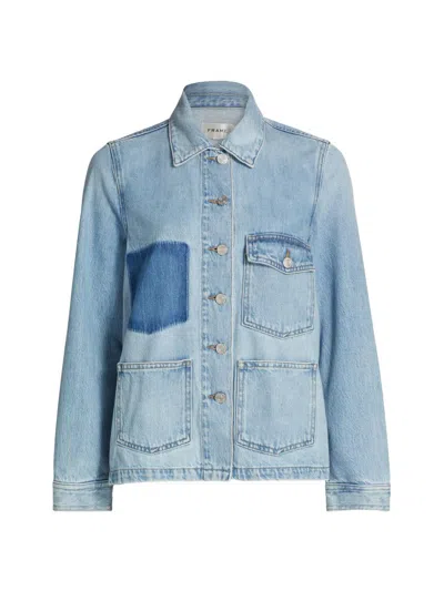Frame Women's Chore Denim Button-front Shirt Jacket In Vesper