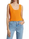 Frame Orange Viscose Tank Top In Yellow