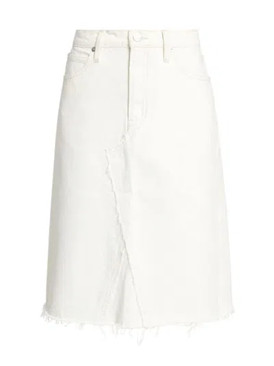 Frame Women's Denim Deconstructed Midi-skirt In Au Natural Clean