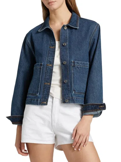 FRAME WOMEN'S DENIM PATCH POCKET JACKET