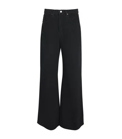 FRAME FRAME WOMEN'S EASY WIDE FLARE JEANS, INKWELL