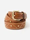 Frame Women's Embellished Belt In Brown In Brown