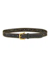 Frame Women's Embellished Leather Belt In Black