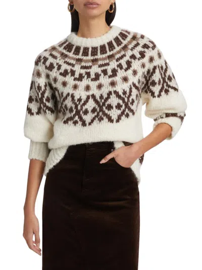 Frame Women's Fair Isle Alpaca-blend Crewneck Sweater In Multi