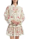 Frame Women's Floral Cotton Dress In Neutral