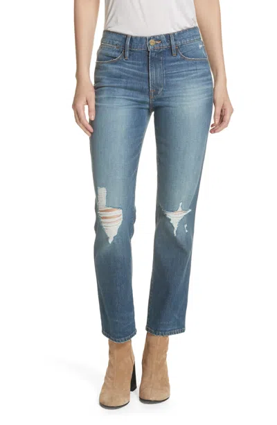 Frame Women's  Le High Double Needle Straight Leg Jeans - Size 24 In Blue