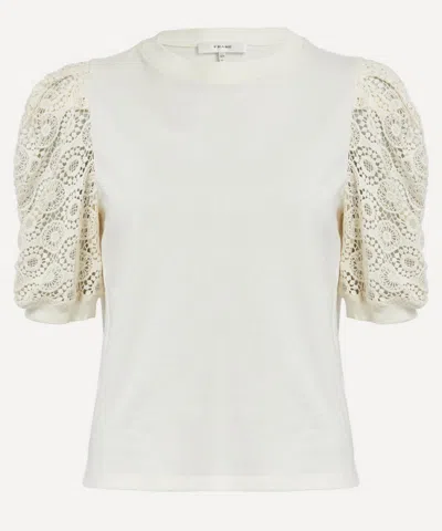Frame Women's Frankie Lace Sleeve T-shirt