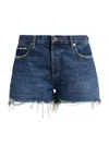 Frame The Hang Short Woman Denim Shorts Blue Size 31 Recycled Cotton In Blue