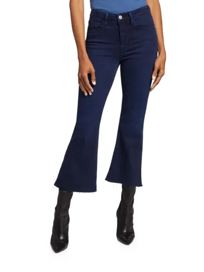 Frame Women's High Rise Cropped Flare Jeans In Fiona