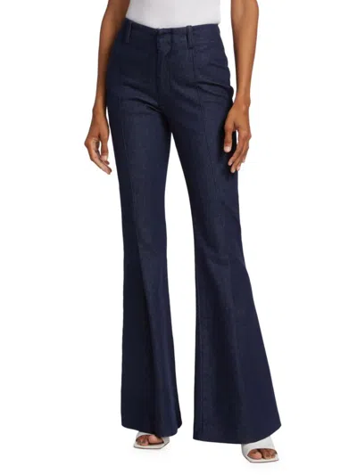 Frame Women's High Rise Stretch Flare Jeans In Rinse