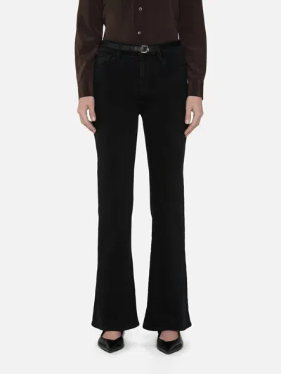 Frame Women's Icon Mid-rise Flare Leg Jeans In Levitate In Black