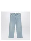 Frame Jane Crop Regenerated Denim Jeans In Light Blue