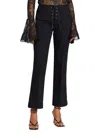 Frame Women's Lace-up Cotton-blend Pants In Black
