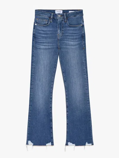 Frame Women's Le Crop Mini Boot Jeans In Jetty Modern Chew In Blue
