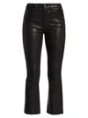 Frame Womens Carob The Leather Reboot Trousers In Black