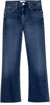 Frame Women's Le Crop Mini Boot Raw Edge Jeans In Crosslane In Multi