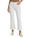 Frame The Pencil Crop High Waist Ankle Slim Straight Leg Jeans In White