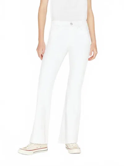 Frame Women's Le Easy Flare Raw Fray Pants In Drizzle In Orange