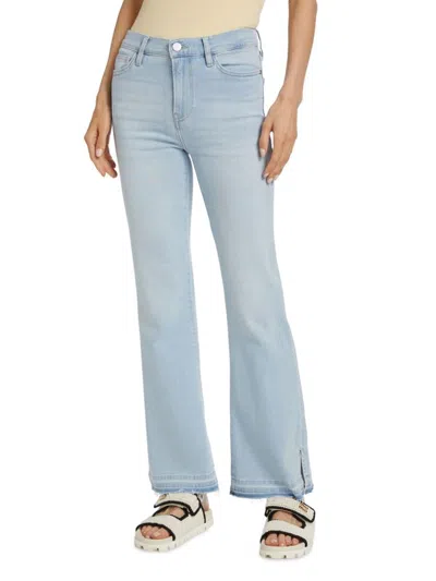 Frame Women's Le Easy Released Fray Hem Flare Jeans In Blue