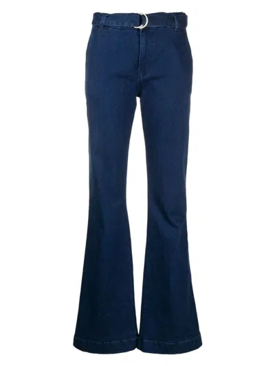 FRAME WOMEN'S LE HIGH FLARE BELTED TROUSER