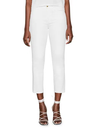 Frame Women's Le High High Rise Stretch Straight Leg Jeans In White