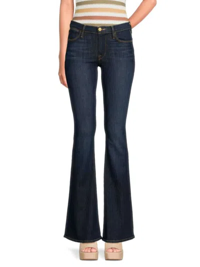 Frame Women's Le High-rise Distressed Flared Jeans In Blue