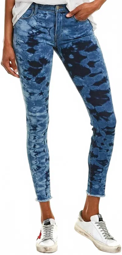 Frame Women's Le High Skinny Raw Edge Jean In Gaze In Multi