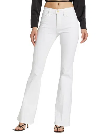 Frame Women's Le High Stretch Flare Jeans In White
