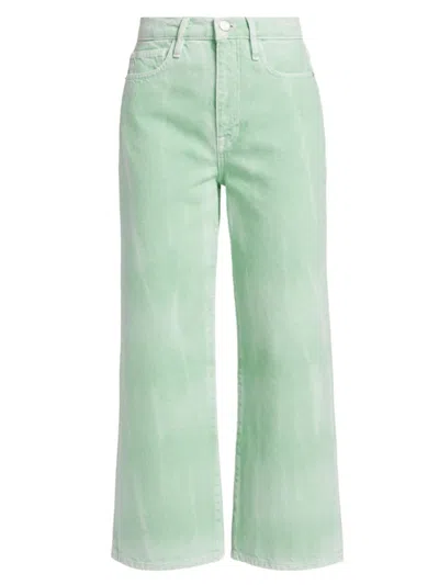 Frame Women's Le Jane Wide Crop Jeans In Opal