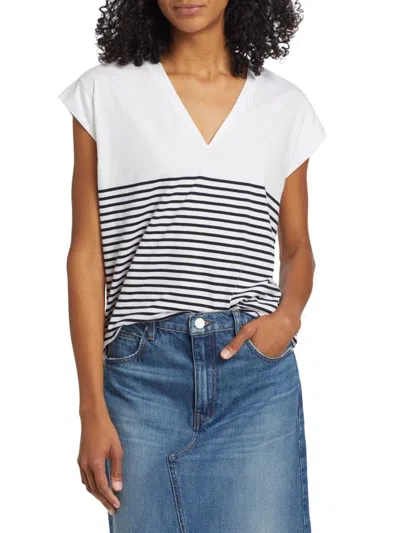 Frame Women's Le Mid-rise V-neck T-shirt