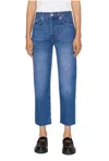 Frame Le Garcon Ankle Slim Boyfriend Jeans In Blue