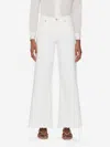 Frame Women's Le Palazzo Crop Pant In Au Natural Clean Raw After In White