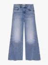 Frame Women's Le Palazzo Crop Raw Fray Jeans In Whimsy In Blue
