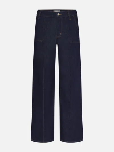 Frame Women's Le Pixie Slim Palazzo Pintuck Pocket Jeans