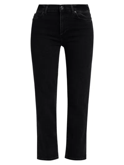 Frame Women's Le Sleek High-rise Straight Jeans In Black