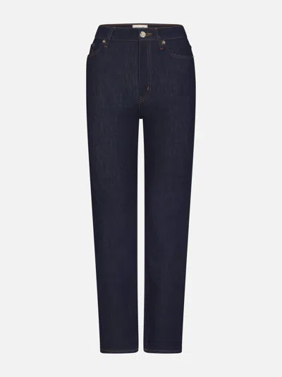 Frame Le Sleek Straight In Rinse In Black