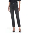 Frame Le Sleek High Waist Ankle Straight Leg Jeans In Black