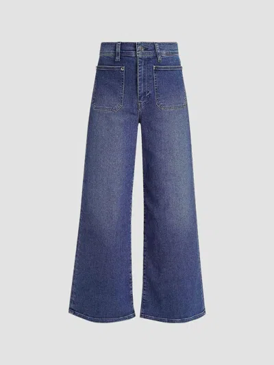 Frame Women's Le Slim Crop Palazzo Jeans In Blue