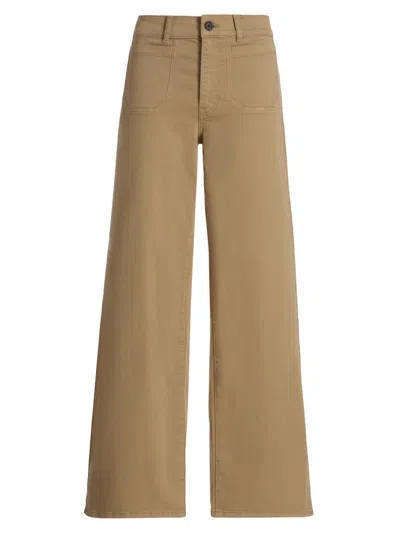 Frame Women's Le Slim High-rise Wide-leg Pants In Brown