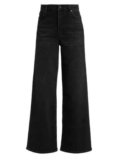 Frame Women's Le Slim Palazzo Ankle Jeans In Black