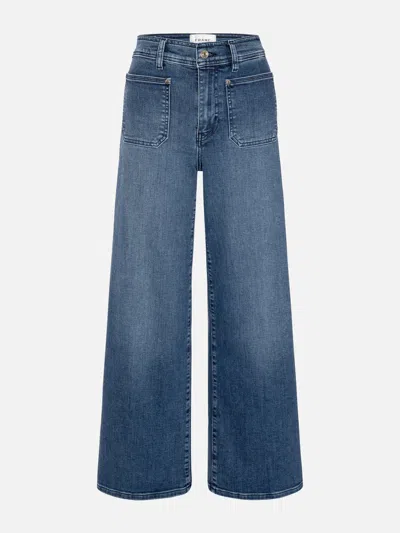 Frame Women's Le Slim Palazzo Crop Harbor Pocket Jeans