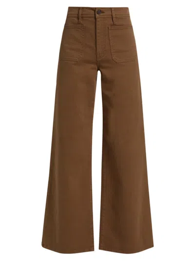 Frame Le Slim Palazzo Harbor Jeans In Ledger In Brown